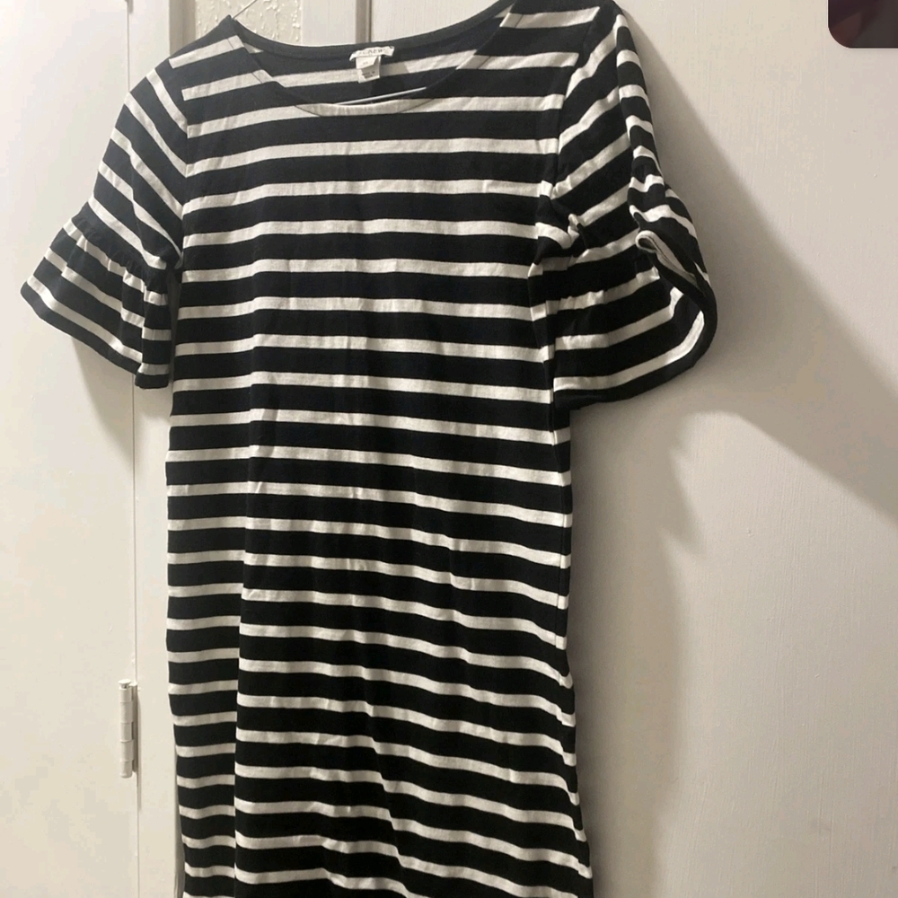 J. Crew Black and White Striped Top